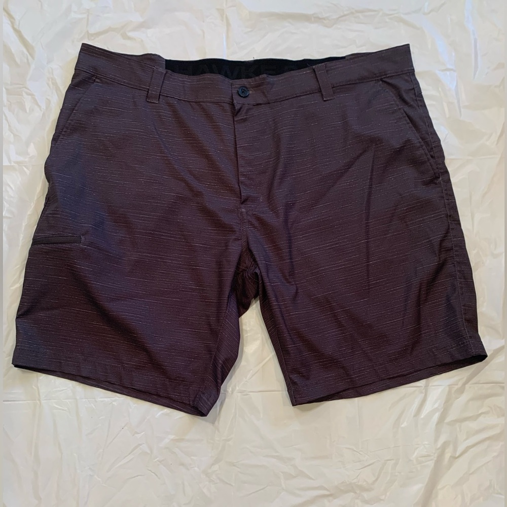 Hawke and Co Men's Black/Static Print Hybrid Shorts 40"x9" Quick Dry